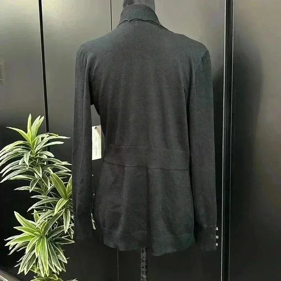 Madison + Hudson Knit,open front,mid length cardigan,silver button detail cuffs - Picture 5 of 11